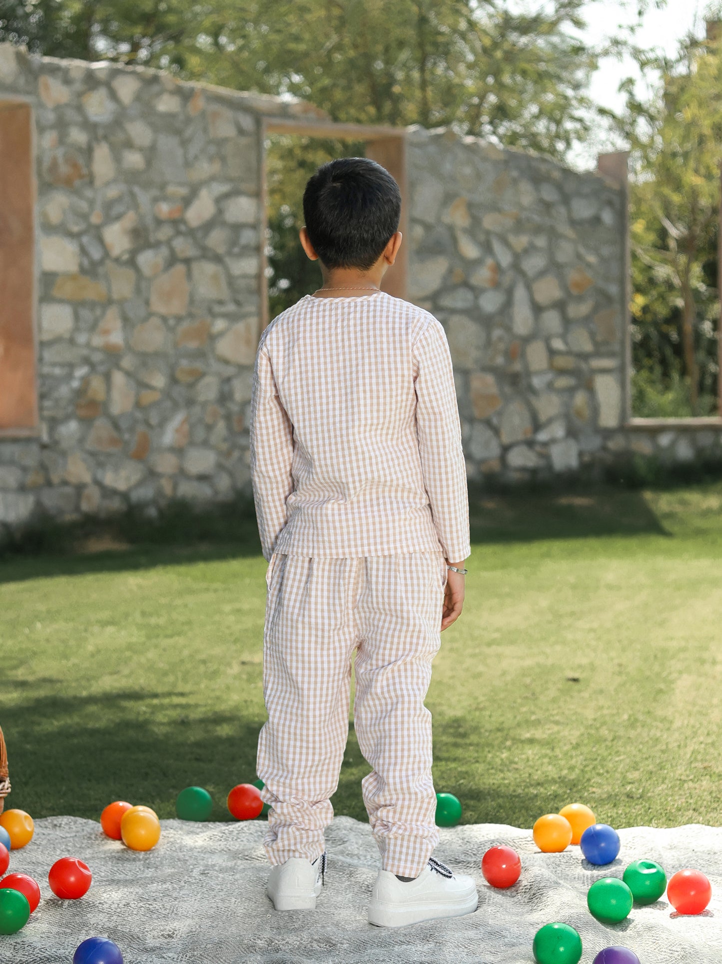 Boys Checkered Co-Ord Set