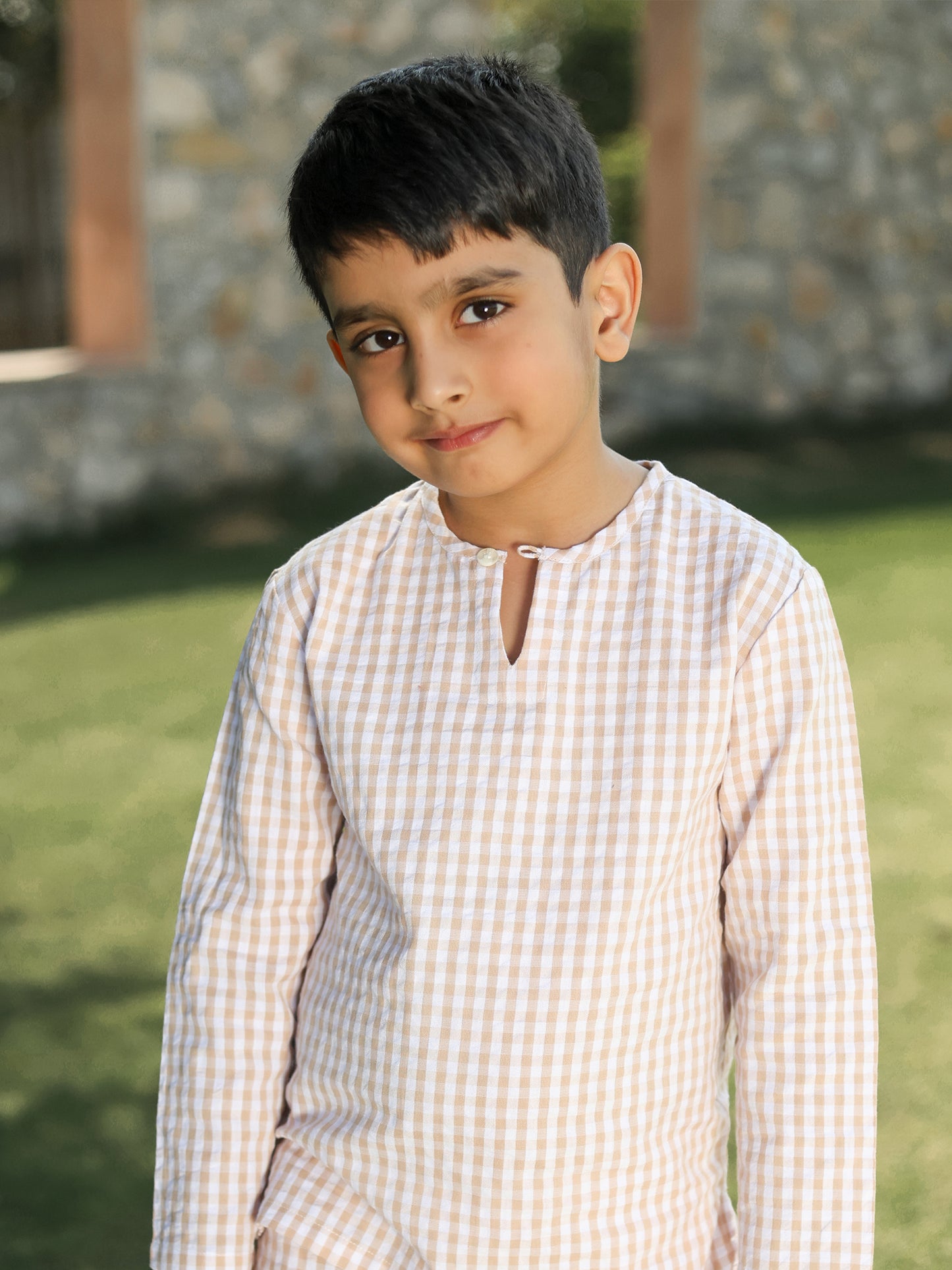 Boys Checkered Co-Ord Set