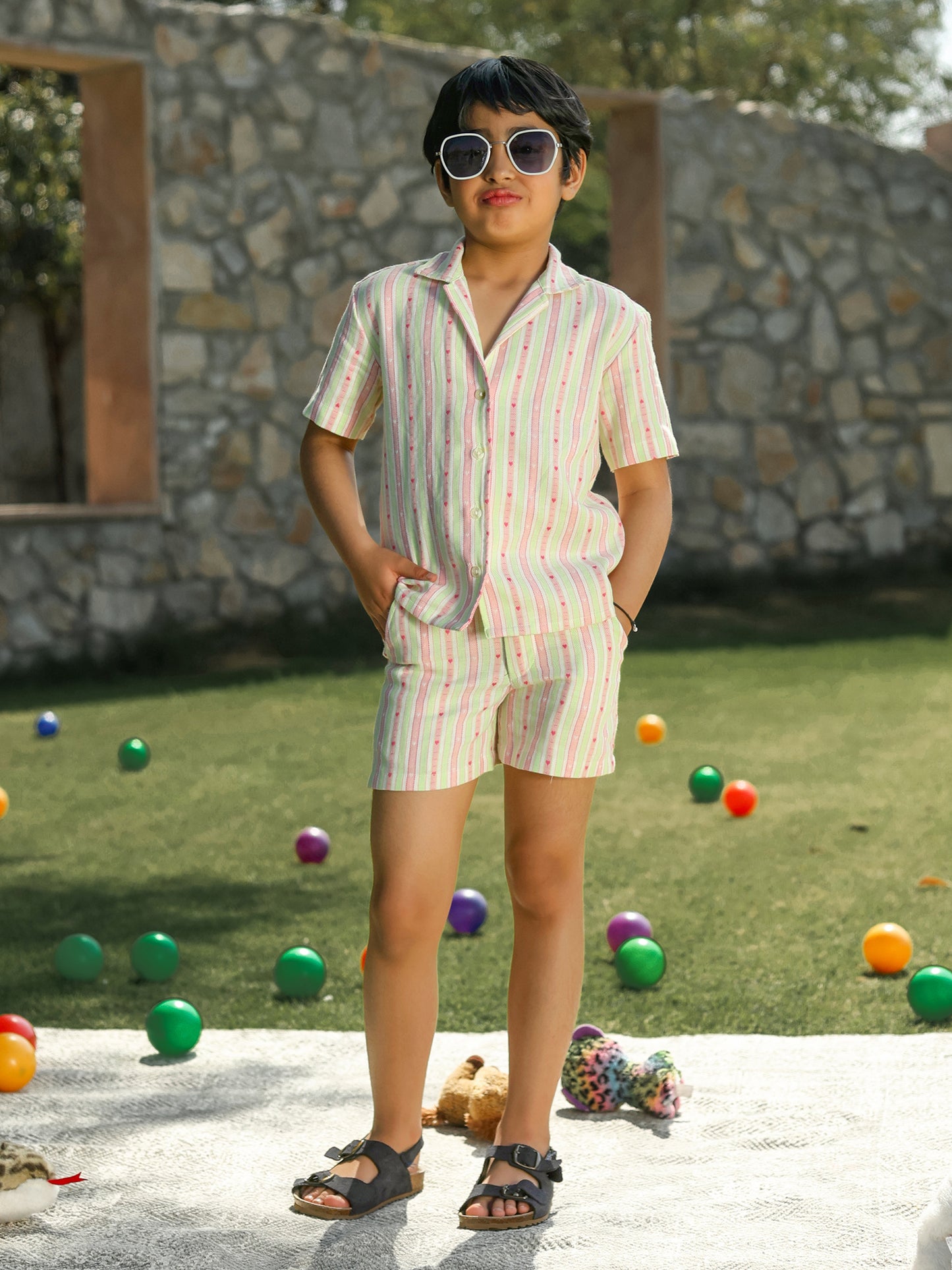 Striped Cotton Co-ord Set for Kids