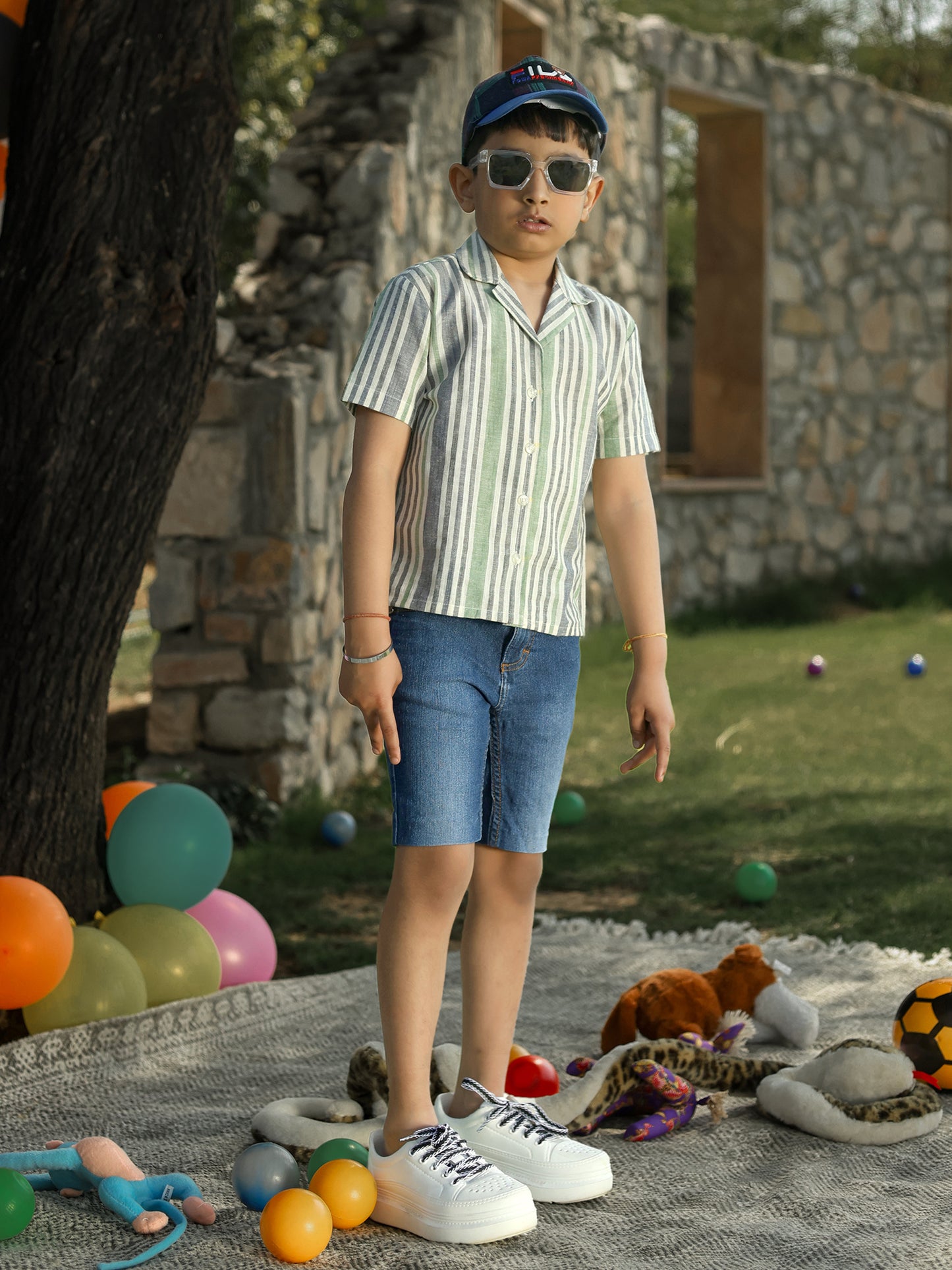 Boys’ Casual Striped Cotton Shirt