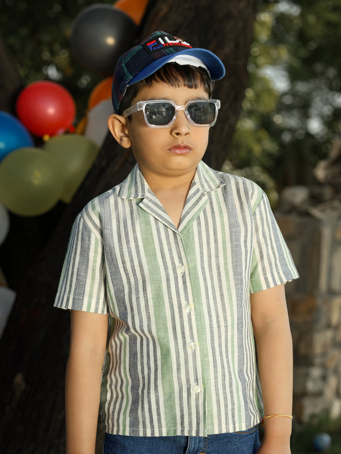 Boys’ Casual Striped Cotton Shirt