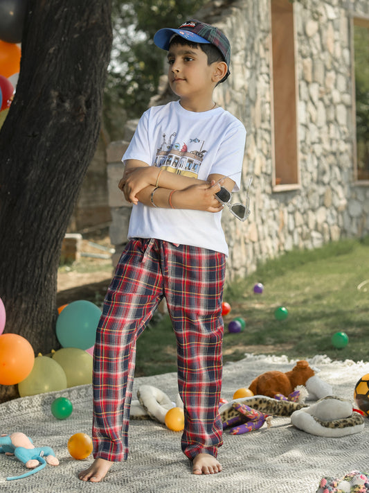 Boys' Classic Plaid Lounge Pants