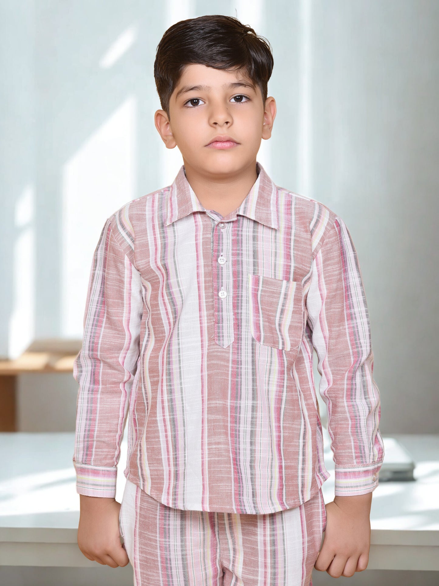Boys' Striped Cotton Co-ord Set