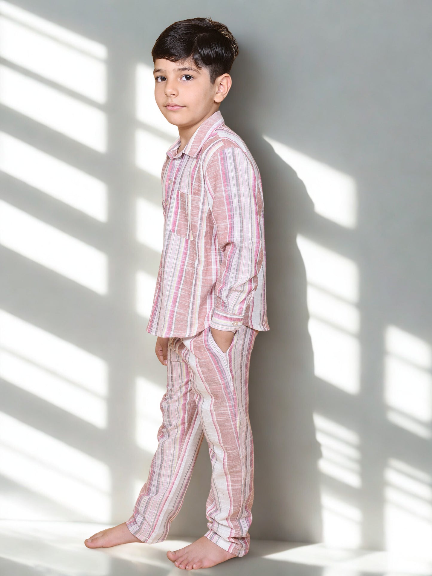Boys' Striped Cotton Co-ord Set