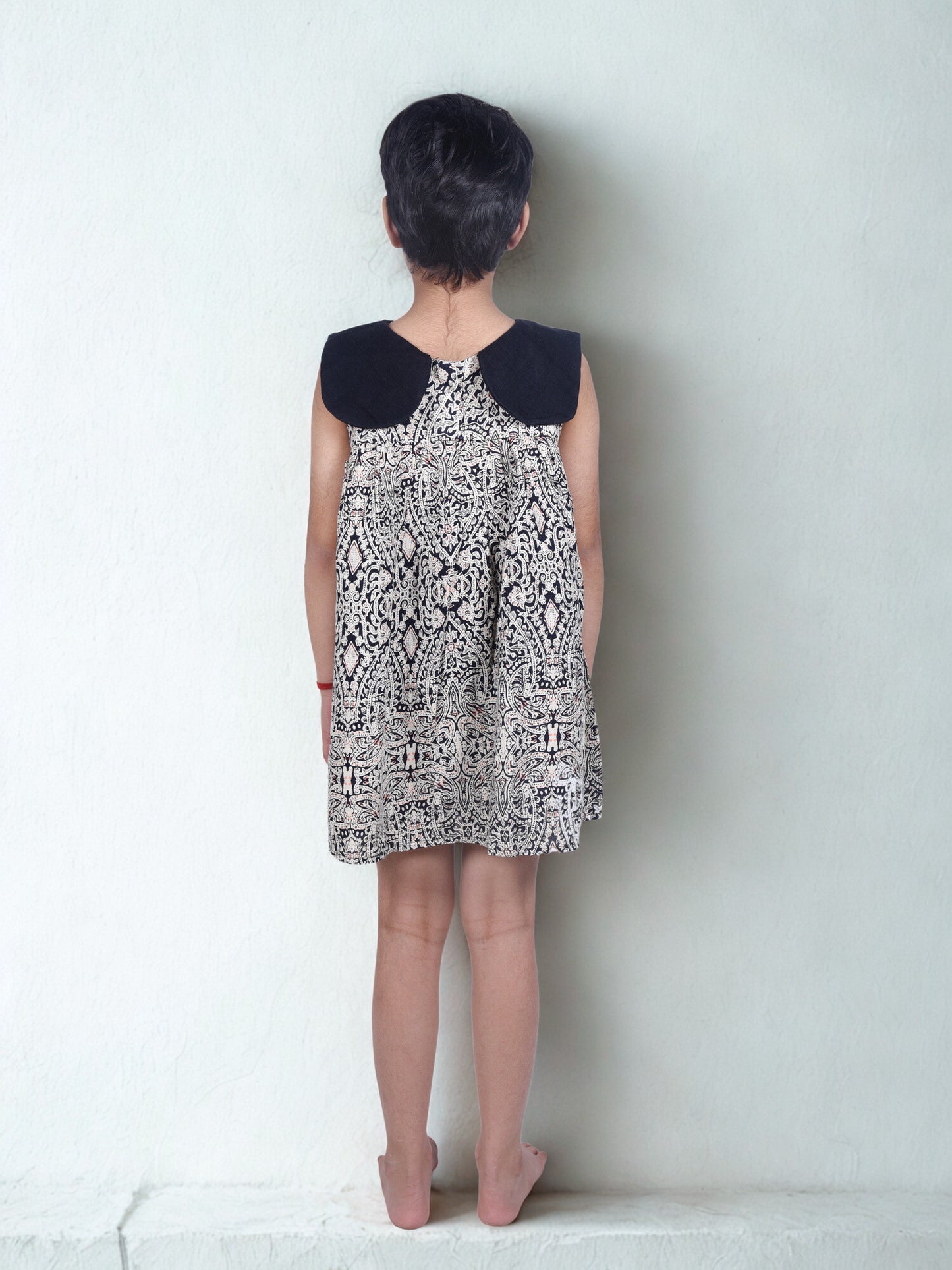 Girls Cotton Printed A-Line Dress