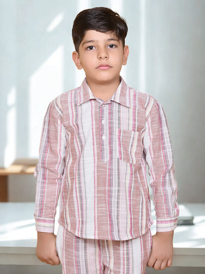 Boys' Striped Cotton Co-ord Set