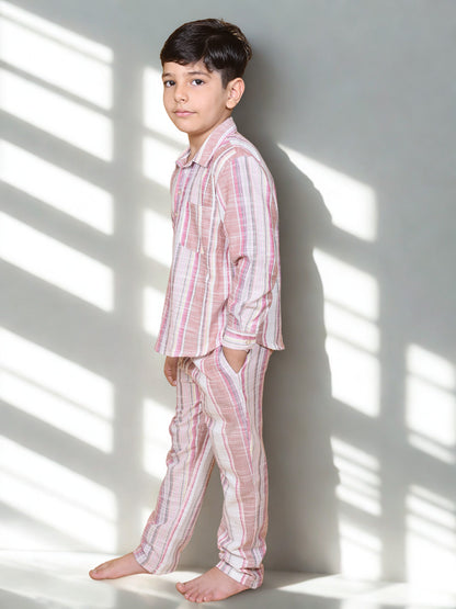 Boys' Striped Cotton Co-ord Set